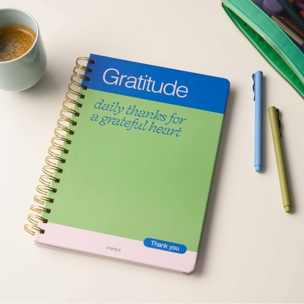 Papier 150pg Guided Notebook 9.84"x7.48"
Gratitude Journal Blue Green
